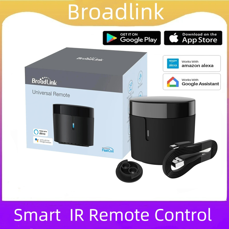 Smart Plug Mini Alexa Google - Broadlink RM4 Mini HTS2 Pengendali Jarak