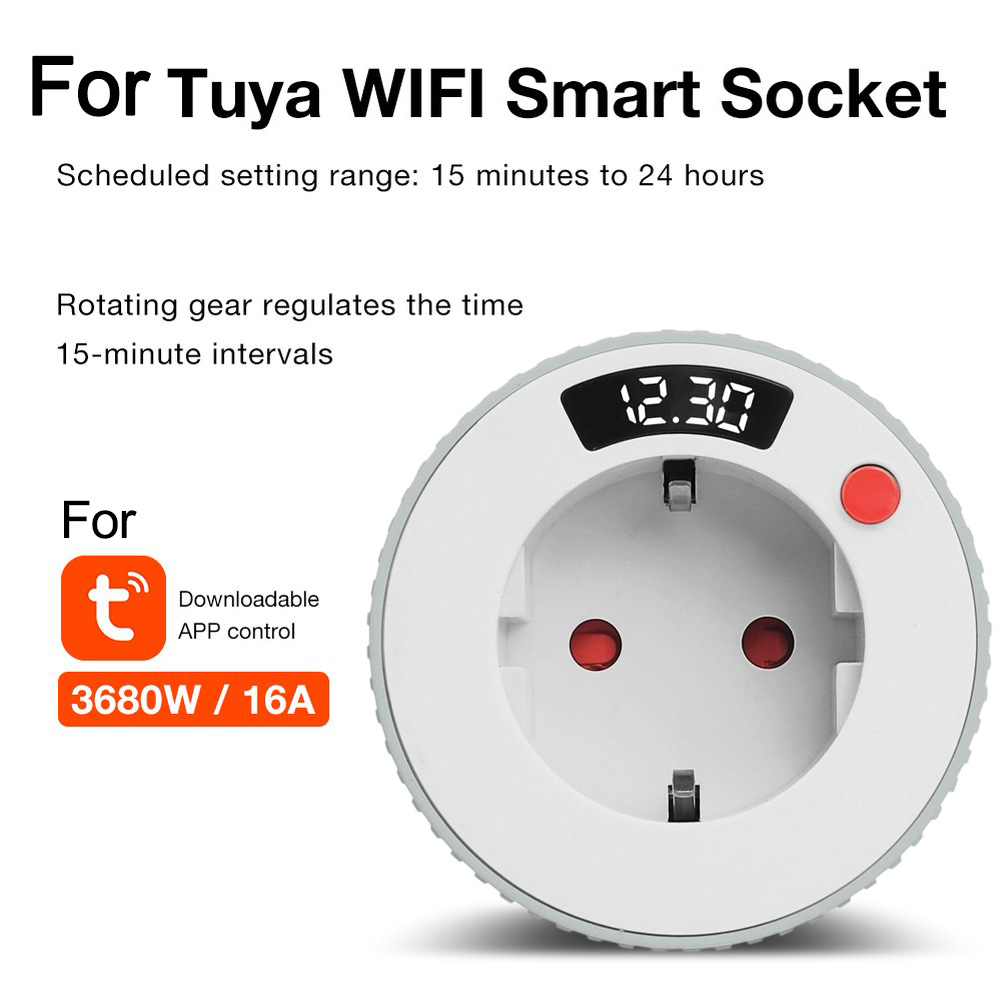 Smart Socket With Timer Countdown - untuk Stop Kontak Timer WiFi Cerdas