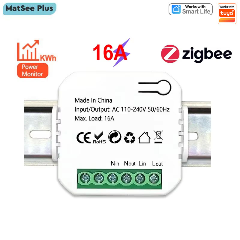 Smart Plug Mini Alexa Google - Tuya Smart ZigBee Meteran Energi Listrik