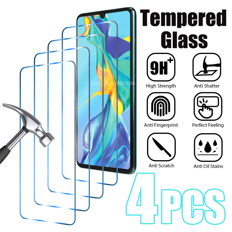 Smart Plug Surge Protector - 4 buah kaca Tempered pelindung layar