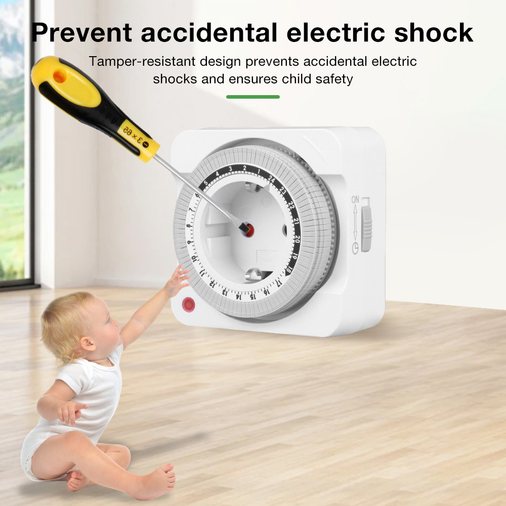 Smart Socket With Timer Countdown - Sakelar Timer Mekanis 24 Jam dengan