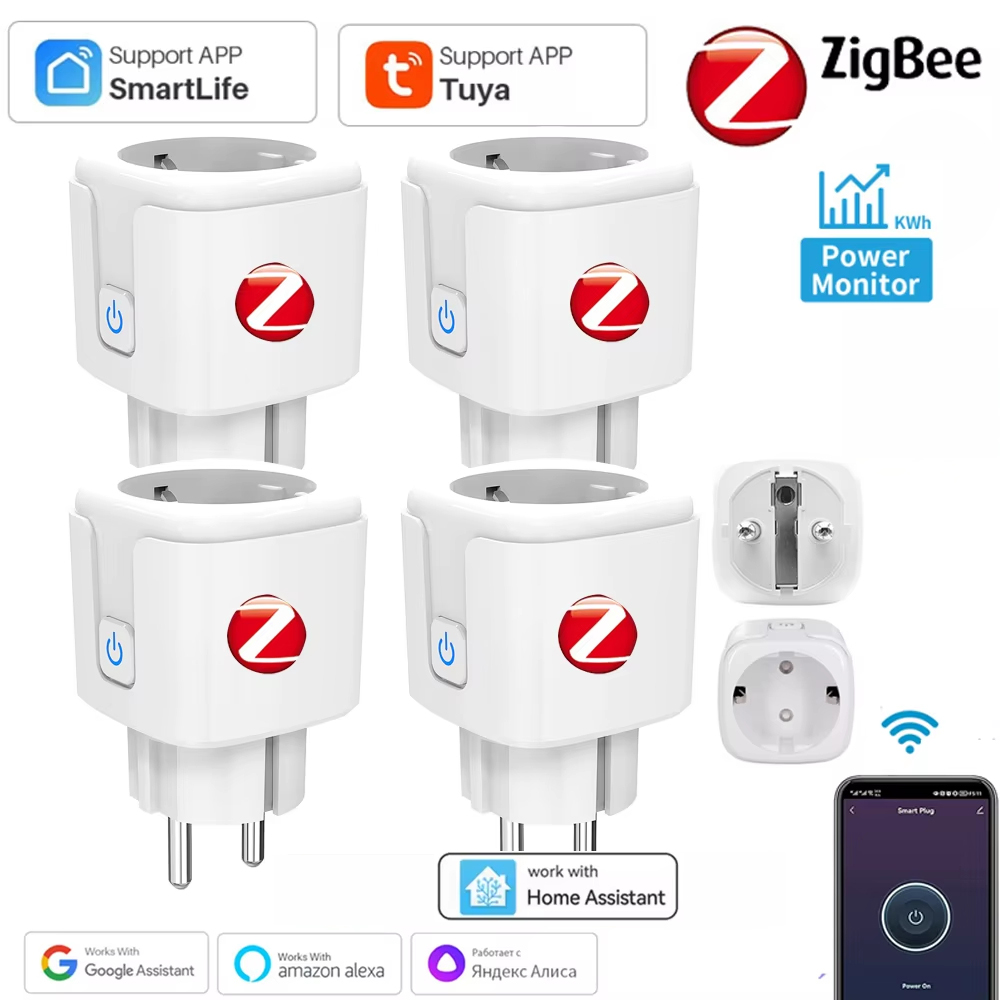 Smart Socket 16A Tuya App - 16A/20A Steker Pintar Tuya ZigBee 3.0,