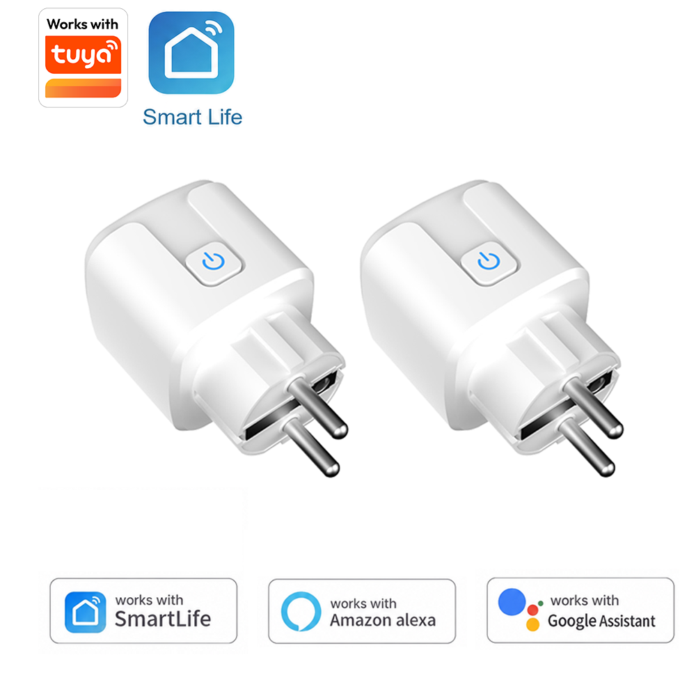 Smart Plug Matter Thread - Tuya EU Smart Plug Mendukung Wi-Fi,