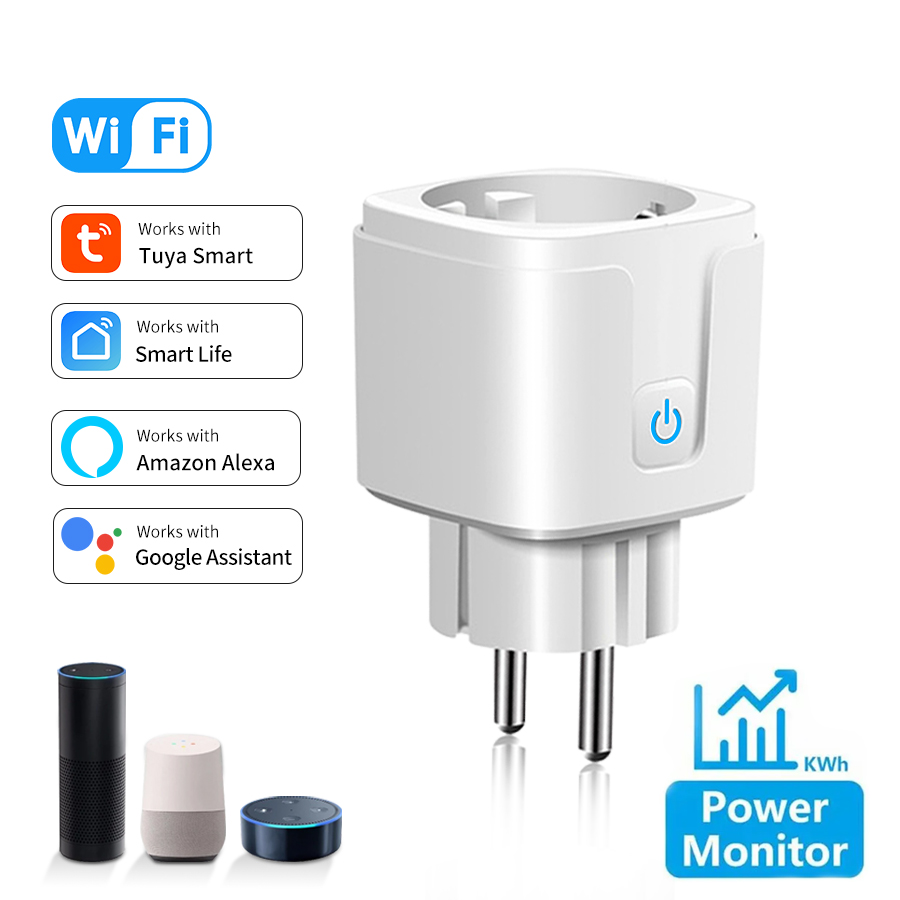Smart Socket 16A Tuya App - Soket pintar Tuya colokan pintar EU