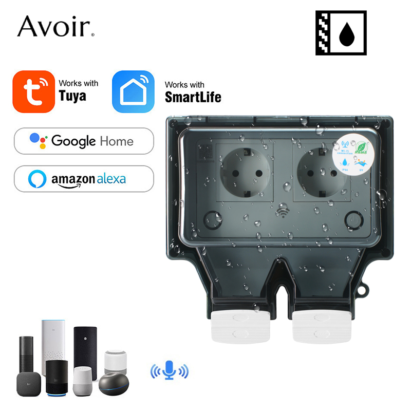 Avoir Tuya Soket Listrik Dindi - Smart Plug Outdoor Waterproof ulasan dan harga