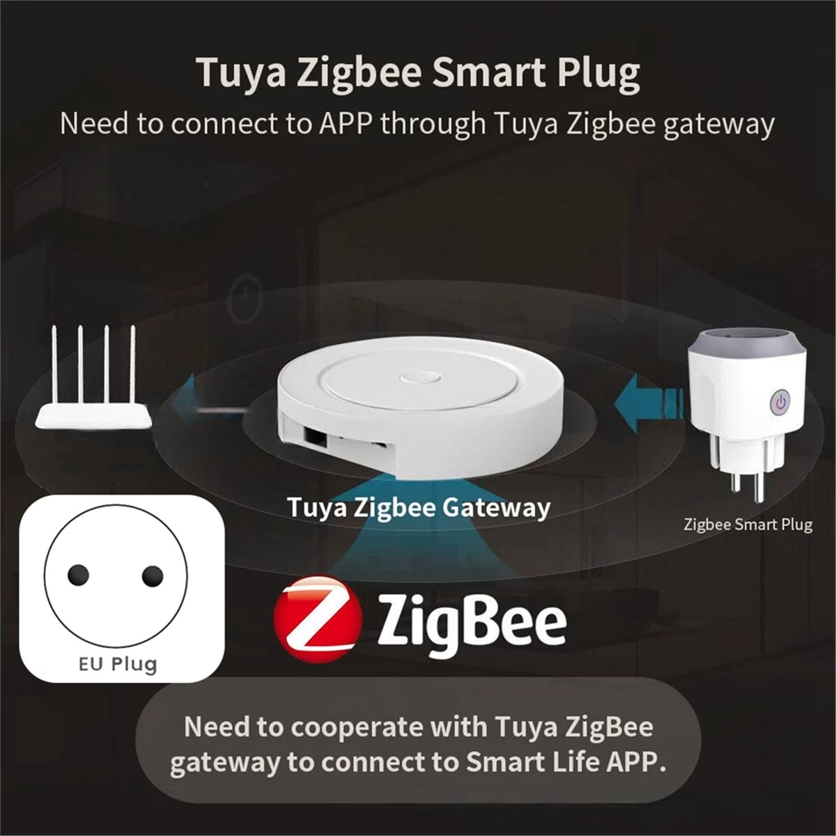 (ABGQ) Tuya Zigbee Smart Socke - Smart Plug Zigbee 16A ulasan dan harga