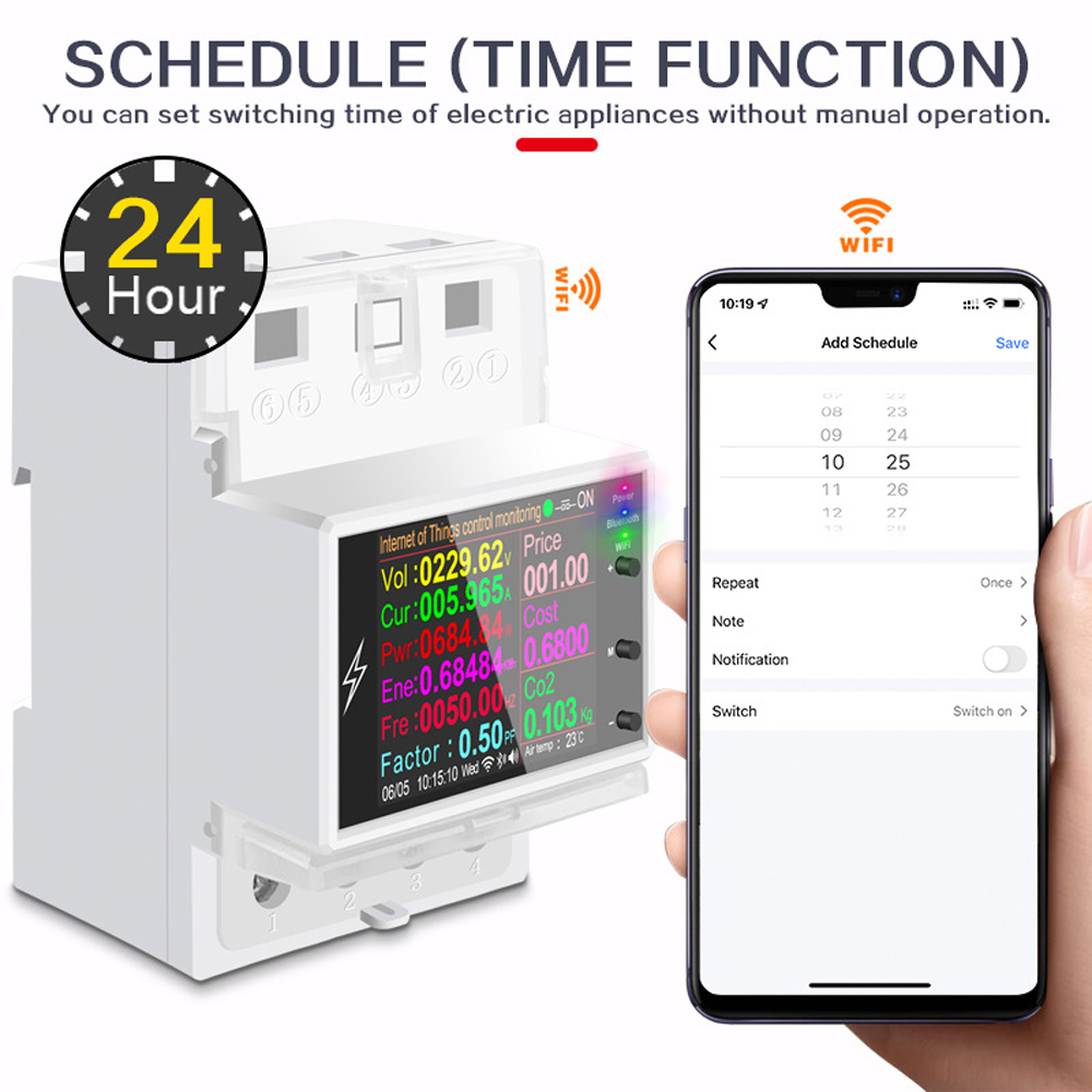 AT4PW meteran energi pintar re - Energy Meter Din Rail Wifi ulasan dan harga