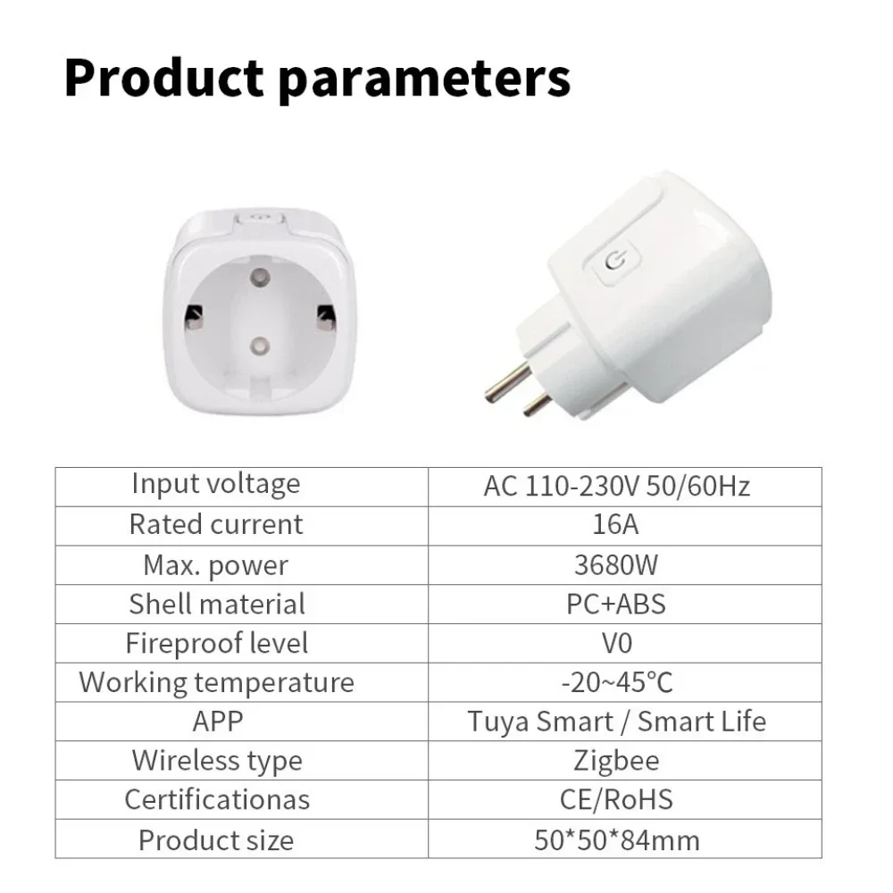 Soket Pintar Tuya Smart Socket - Smart Plug Zigbee 16A ulasan dan harga