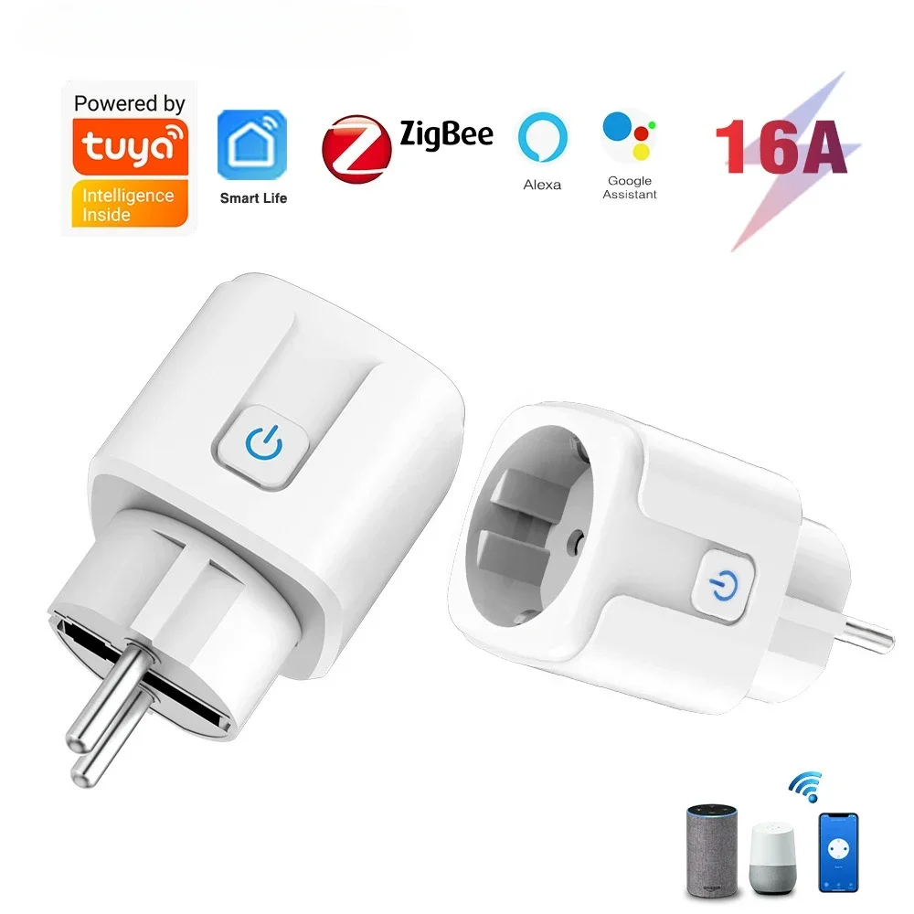 Soket Pintar Tuya Smart Socket - Smart Plug Zigbee 16A ulasan dan harga