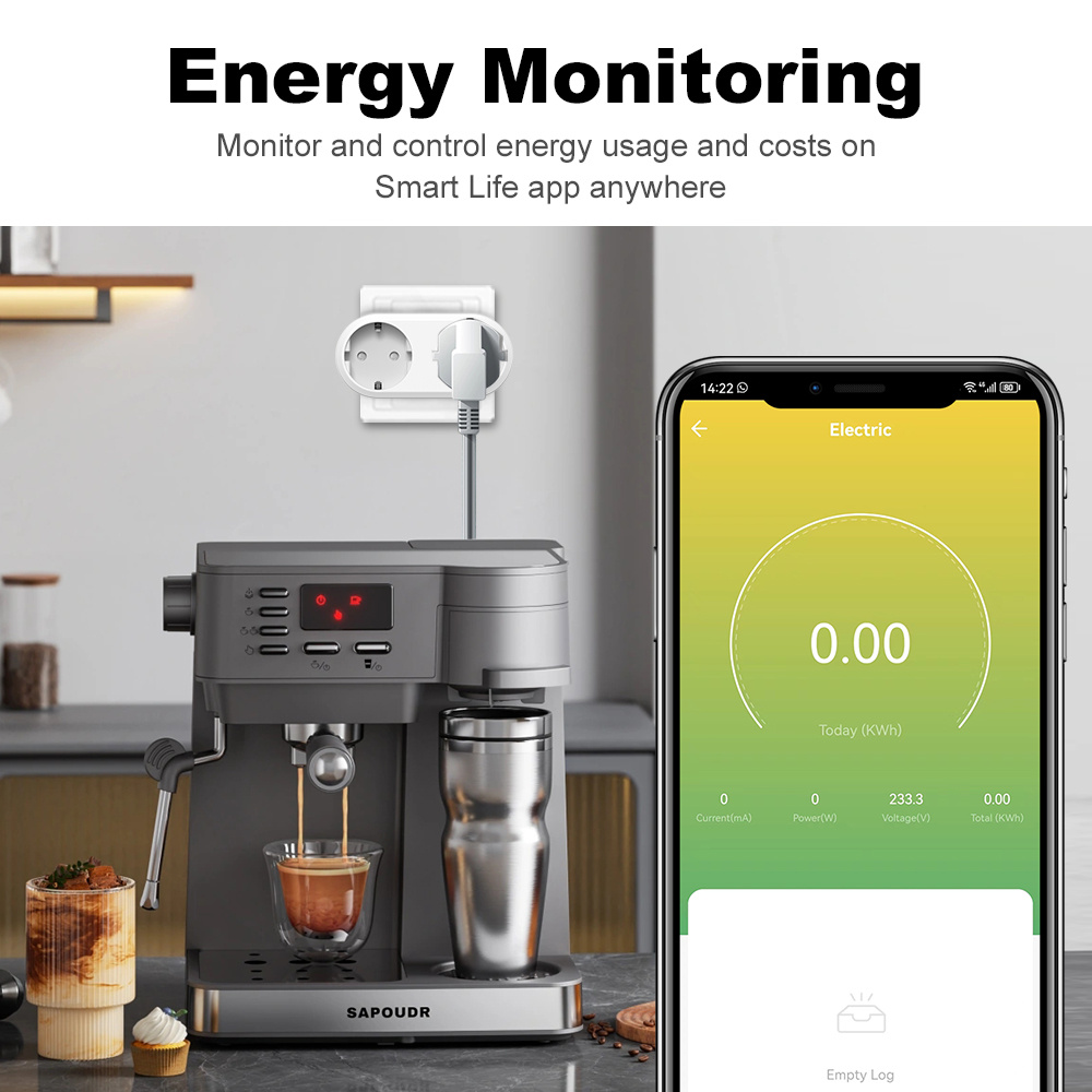 WiFi Smart Plug Dual Outlet 16 - Smart Socket 16A Tuya App ulasan dan harga