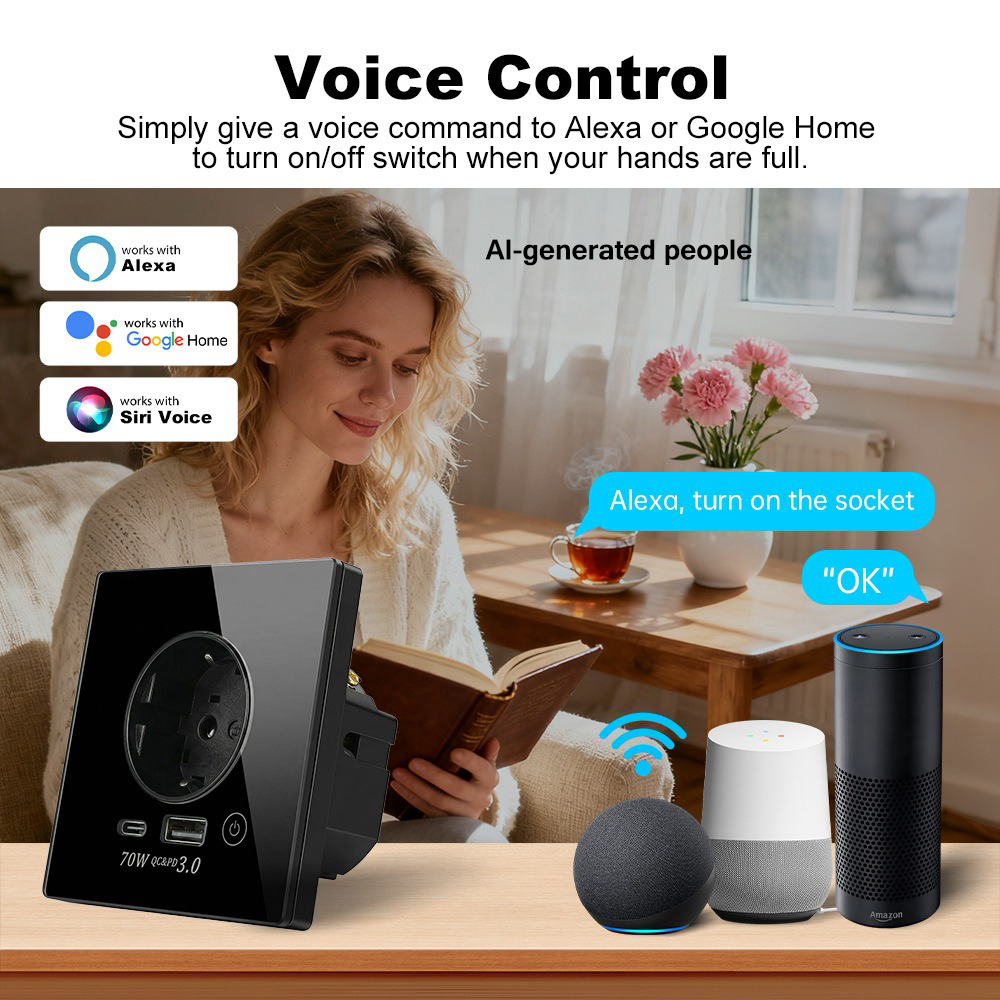 Stop Kontak Dinding Pintar WiF - Smart Socket 16A Tuya App ulasan dan harga
