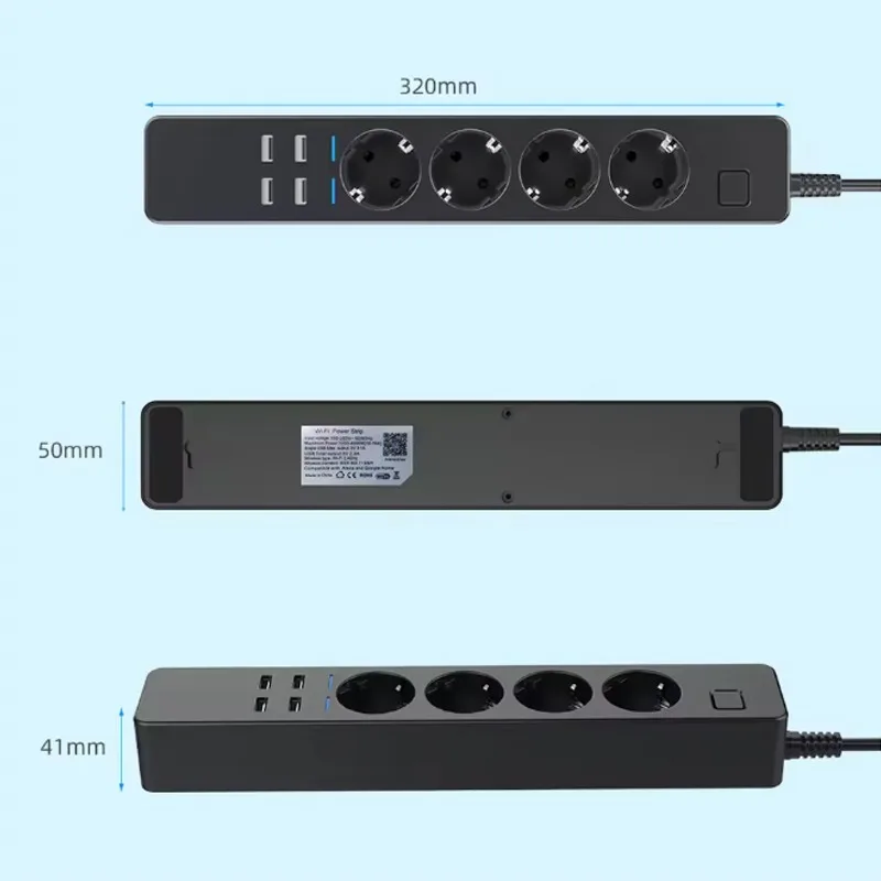 Stop Kontak Pintar dengan WiFi - Smart Power Strip 4 Outlet Usb ulasan dan harga