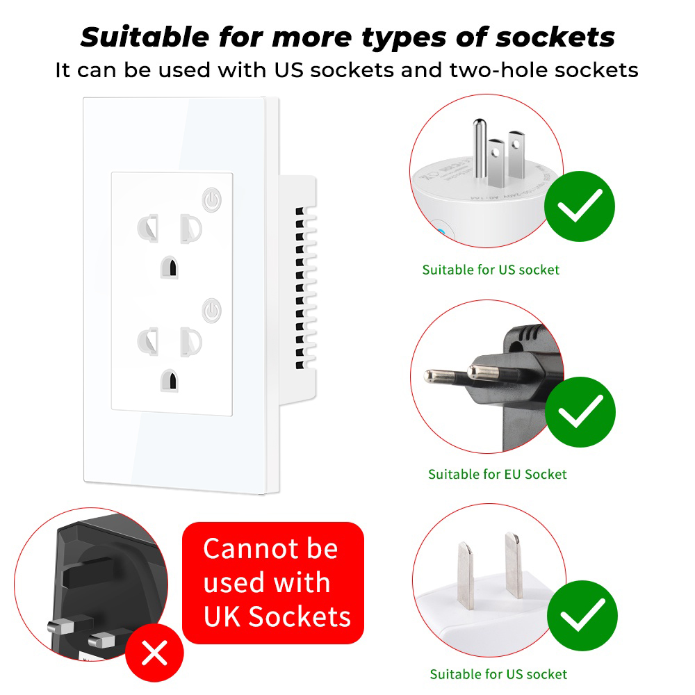 16A Tuya WiFi Bluetooth US EU  - Smart Plug Energy Monitoring Wifi ulasan dan harga