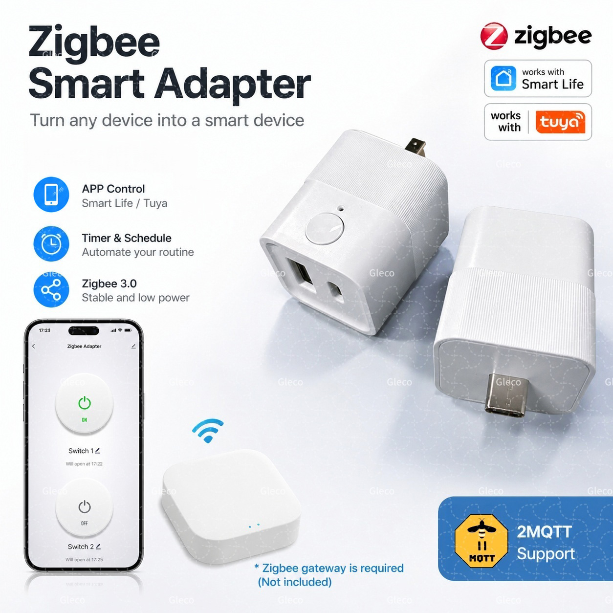 Tuya Zigbee USB Adapter Switch - Smart Plug Matter Thread ulasan dan harga
