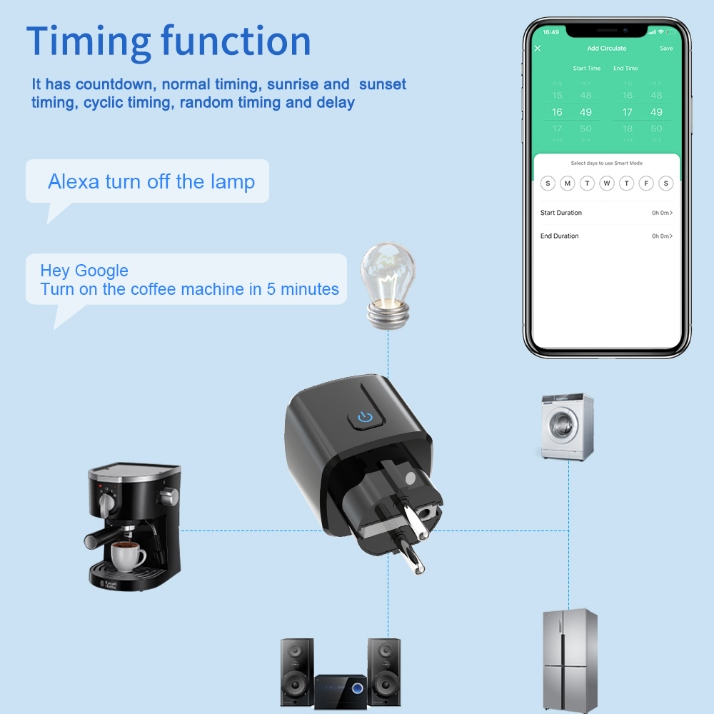 Tuya Smart Socket WiFi Remote  - Smart Plug Energy Monitoring Wifi ulasan dan harga