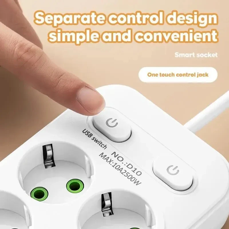Stopkontak AC Steker UE Strip  - Smart Plug Surge Protector ulasan dan harga