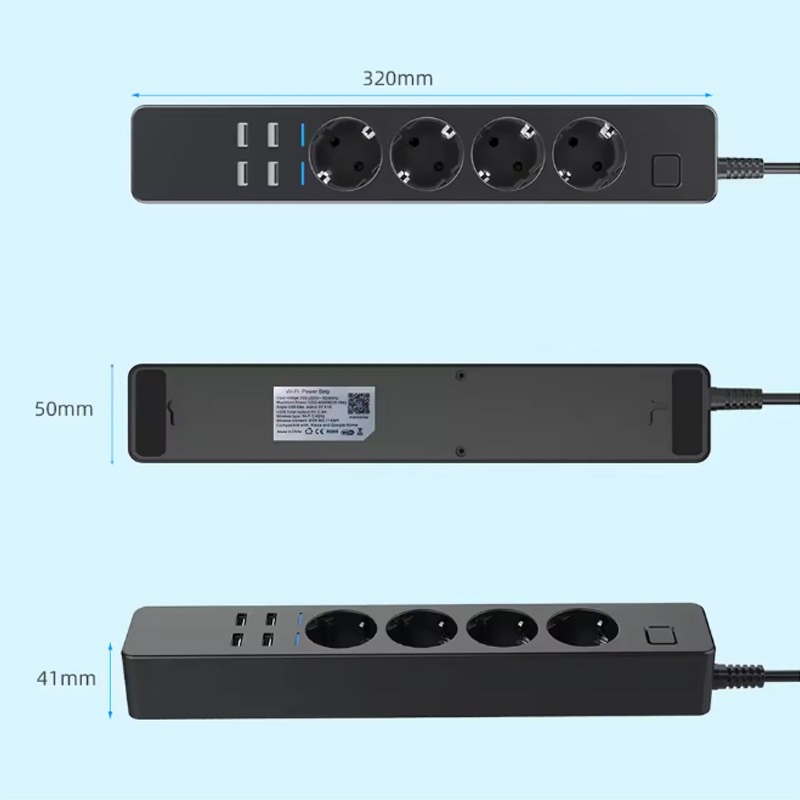Stop Kontak Pintar WIFI dengan - Smart Power Strip 4 Outlet Usb ulasan dan harga