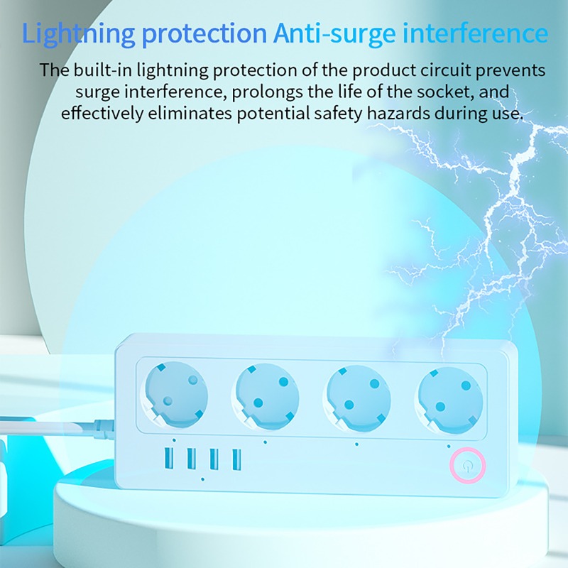 Stop Kontak Pintar WiFi ZigBee - Smart Power Strip 4 Outlet Usb ulasan dan harga