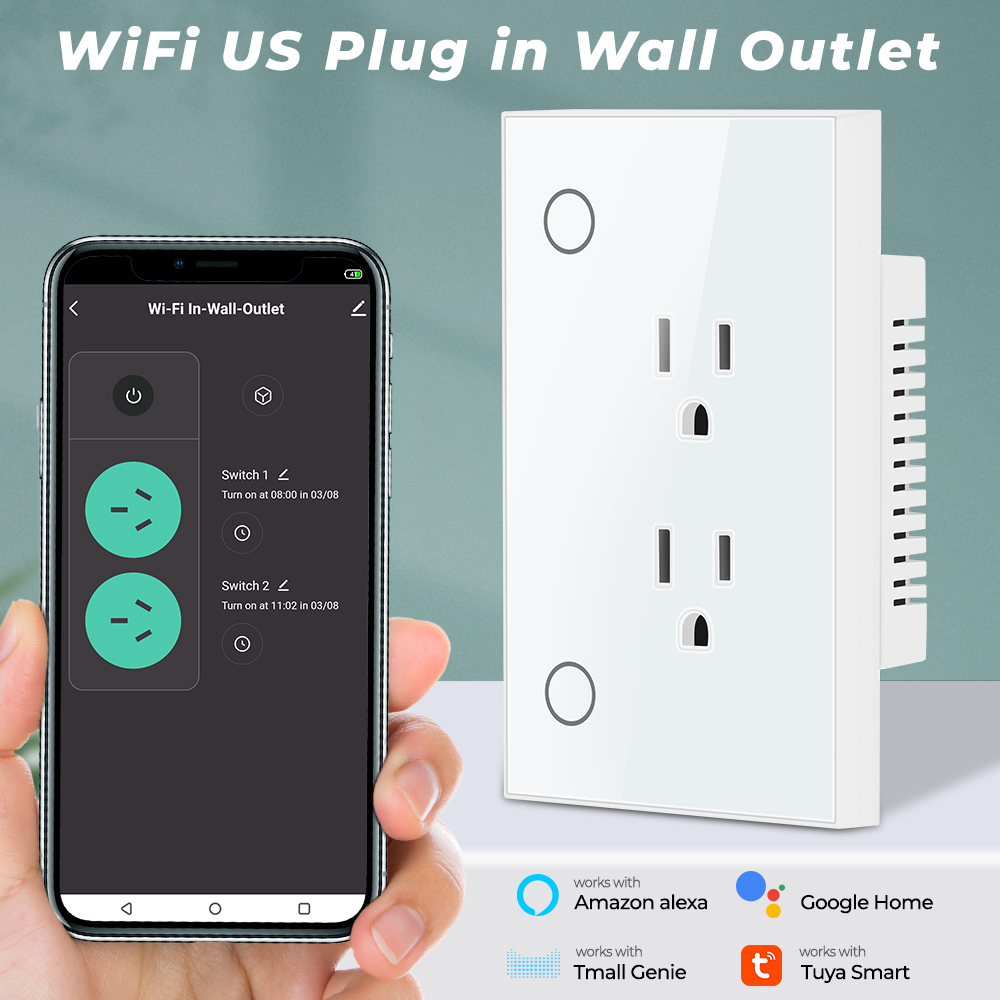 16A Tuya Soket Wifi Soket Us P - Smart Socket 16A Tuya App ulasan dan harga