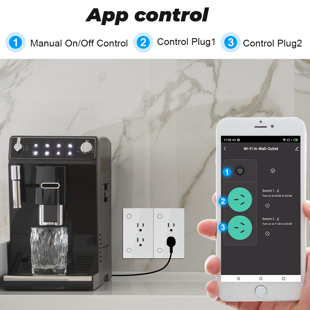16A Tuya Soket Wifi Soket Us P - Smart Socket 16A Tuya App ulasan dan harga
