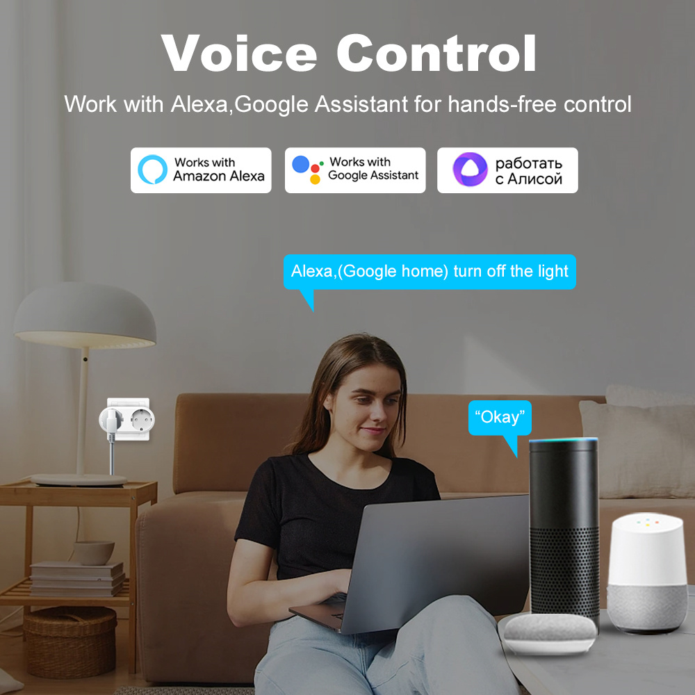 Manhot Soket Pintar WIFI 2in1, - Smart Socket 16A Tuya App ulasan dan harga