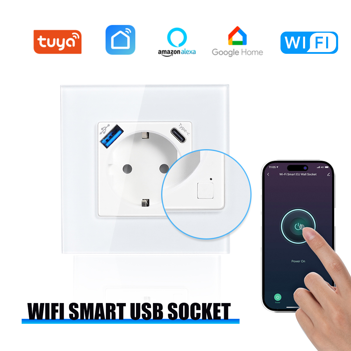 GEYA Wifi EU Socket dengan Ant - Smart Socket 16A Tuya App ulasan dan harga