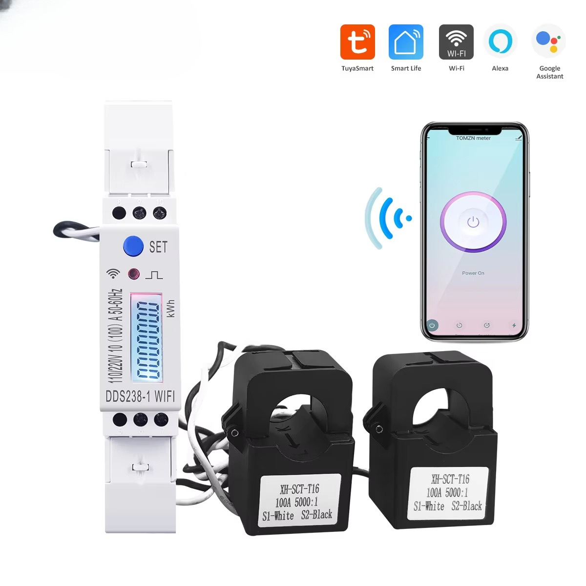 100A Din Rail 18mm 2 Fase 3 Ka - Energy Meter Din Rail Wifi ulasan dan harga