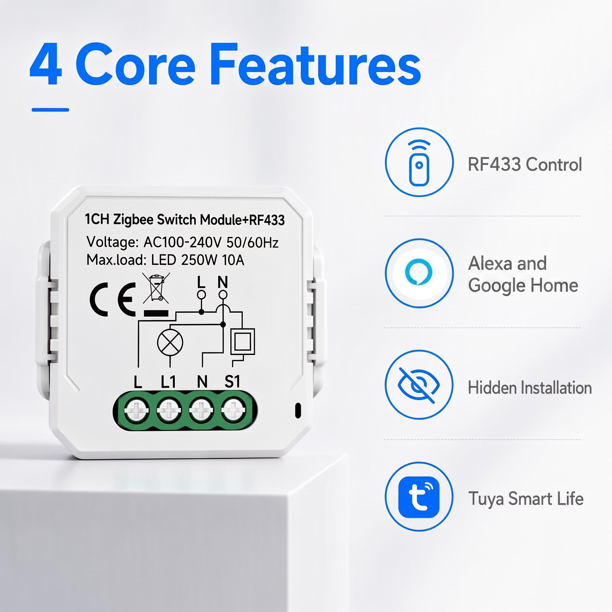 Modul Sakelar Zigbee Pintar Tu - Smart Plug Mini Alexa Google ulasan dan harga